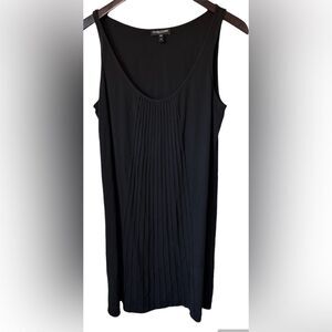 Eileen Fisher Silk Tank Sheath LBD Petite Small, pleated detail, sustainable